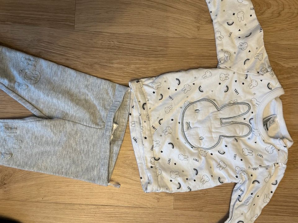 MIFFY Set Pullover und Hose weiß grau Gr 80 Oberteil in Landau in der Pfalz