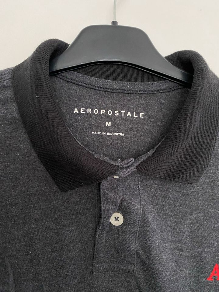 Aeropostale Polo Shirt Poloshirt Herren grau Größe M in Bad Münder am Deister