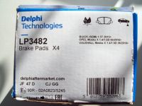 DELPHI LP3482 Bremsbeläge für OPEL INSIGNIA B 16" MOKKA / X (J13) Nordrhein-Westfalen - Bad Driburg Vorschau