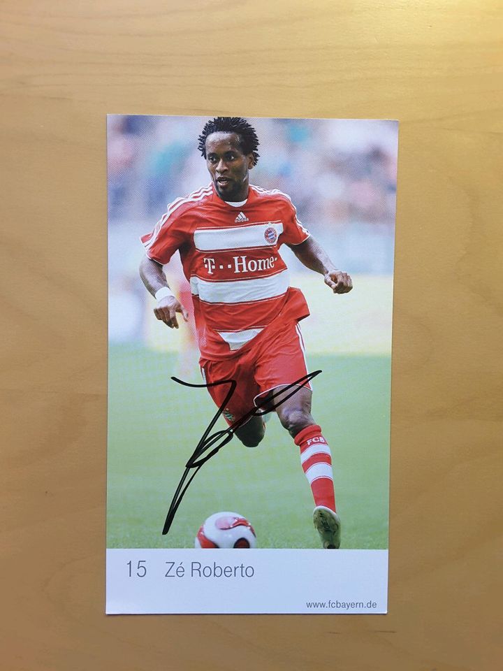 Handsignierte Autogrammkarte Ze Roberto FC Bayern in Tutzing