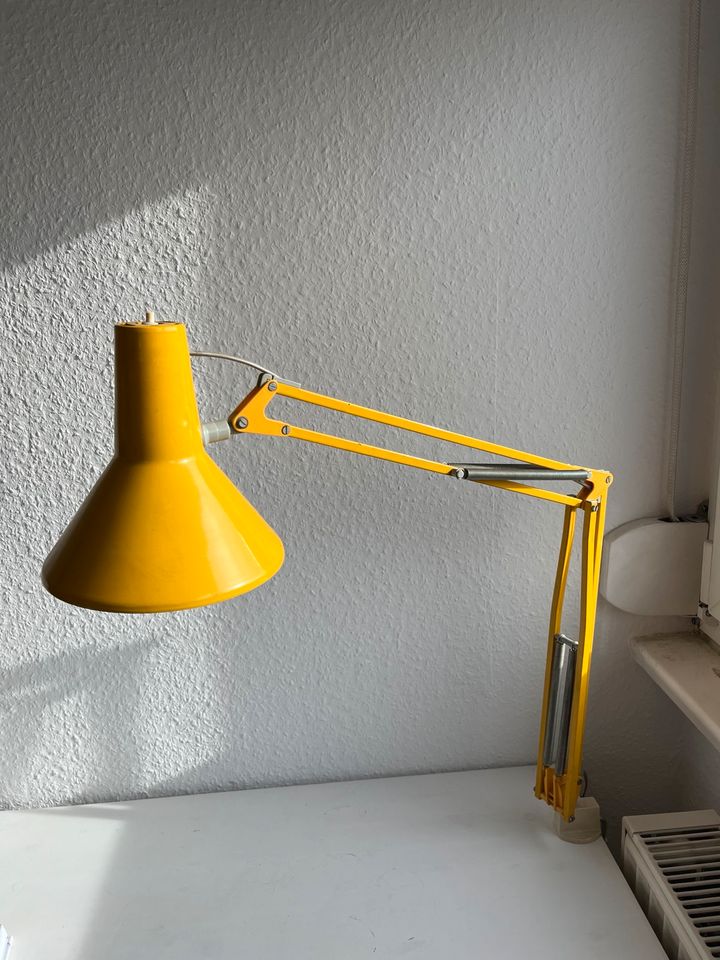 Architektenleuchte Retro Schreibtischlampe Schreibtisch gelb in Stuttgart