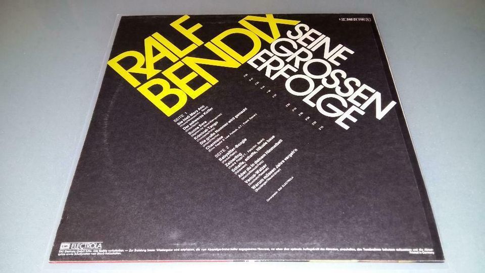 Ralf Bendix ‎Vinyl Album – Seine Grossen Erfolge –Deutschland VG+ in Köln