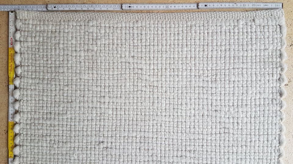 Tisca Teppich Läufer in Schurwolle 70x140 cm Stützgarn Sisal Bast in Obersüßbach