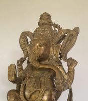 Große Ganesha Statue Messing Sandguss, 39 cm, 8 kg aus Indien Hessen - Oberursel (Taunus) Vorschau