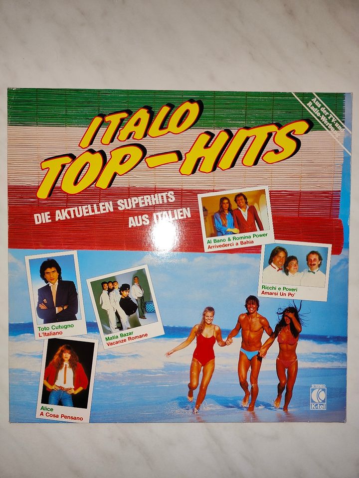 LP Schallplatte "Italo Top-Hits" in Brechen