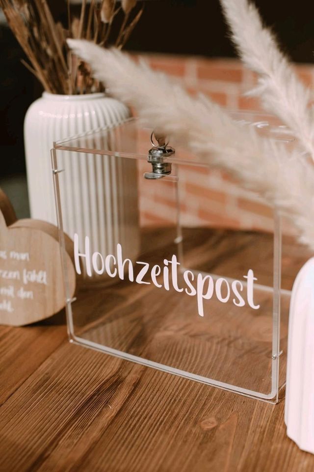 Hochzeitspost Briefbox Hochzeit Geldbox Umschläge Acrylbox mieten in Bielefeld