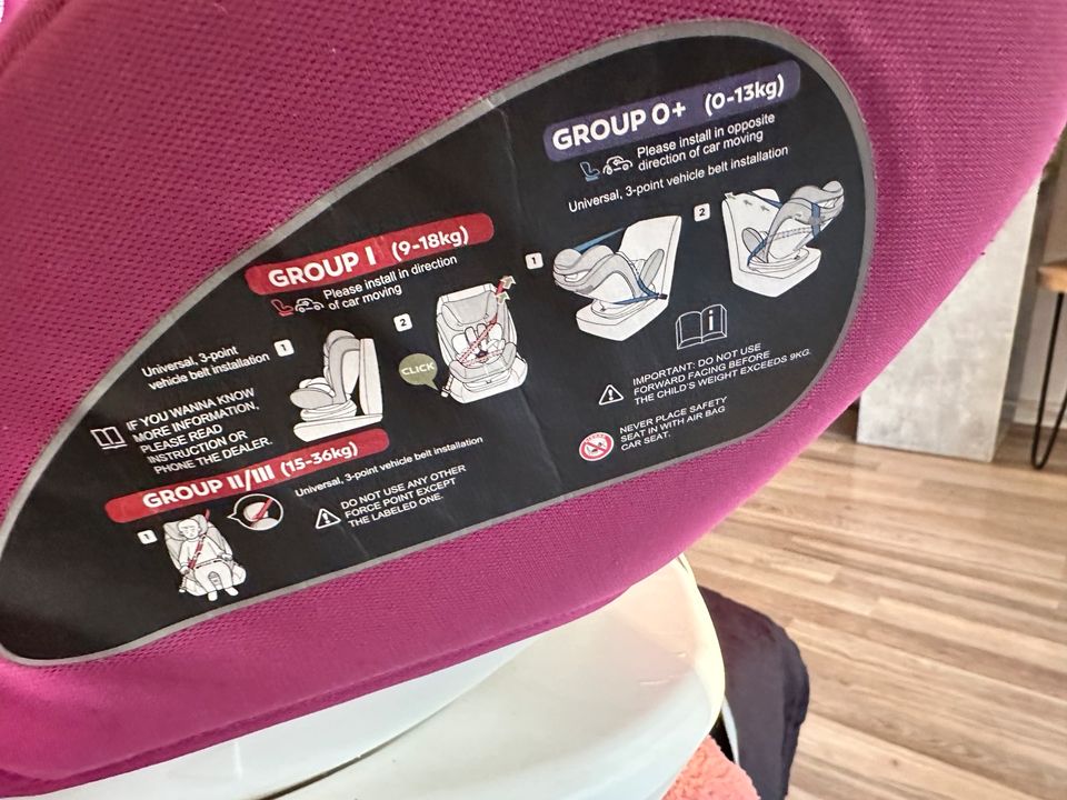 Daliya® SEDION Autokindersitz 360° drehbar, 0-36kg. in Hennigsdorf