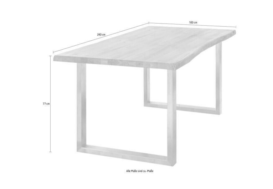 Baumkantentisch Esstisch Massiv Wildeiche Geölt Tisch Holz 180 cm in Hamburg