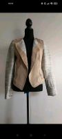 biker jacke materialmix schick lässig silber creme beige party Dortmund - Mitte Vorschau