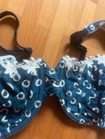 Set BH Aubade 75B dunkel blau mit Hose Blüten Stickerei in weiß Bayern - Bruckmühl Vorschau