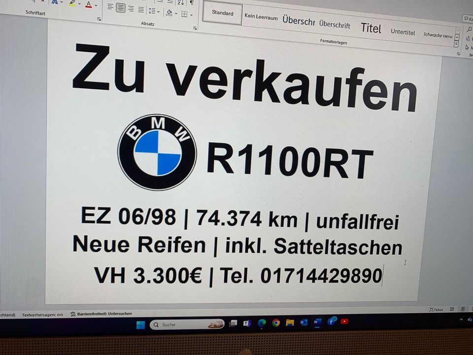 BMW   R 1100 RT in Behrendorf