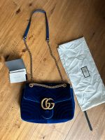 Gucci Tasche GG Marmont velvet samt shoulder bag blau königsblau Bayern - Schwabhausen Vorschau