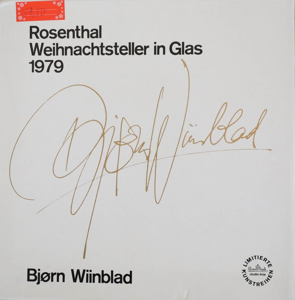 Rosenthal Weihnachtsteller in Glas 1979/Björn Wiinblad in Saarbrücken