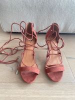 Riemensandaletten High heels Gr. 38 rostbraun rot peeptoe H&M Hessen - Sulzbach Vorschau