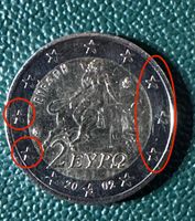 2 Euro Münze Fehlprägung Europe mit Gesicht des Dämon Leipzig - Möckern Vorschau