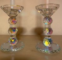 Glas Kristall Kerzen-Leuchter (Regenbogen) v. HSE Mülheim - Köln Stammheim Vorschau