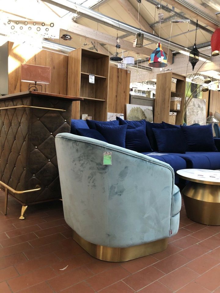Sessel Relaxsessel Gold Türkis Highland Design statt 799€ in Bremen