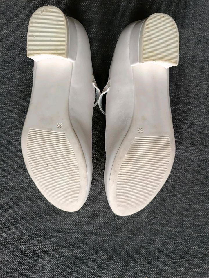 Weiße Ballerinas Größe 36 Kommunion in Ensdorf