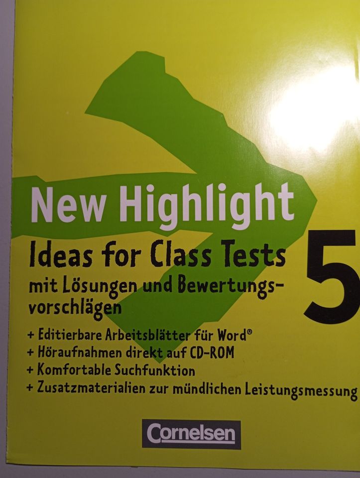 New Highlight, Ideas for Class Tests 5 mit Lösungen CD-Rom in Abtsgmünd