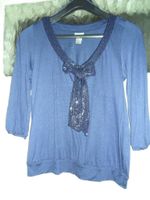 Top edel schick H&M DUNKELBLAU S M 34 36 NEU Schleife Bayern - Regensburg Vorschau