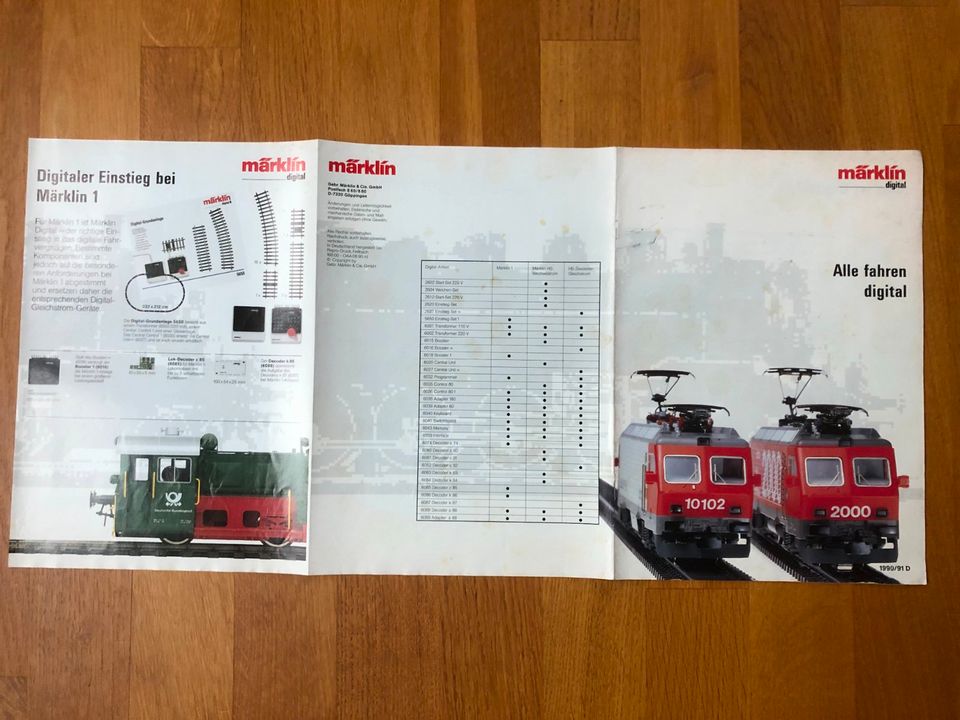 Märklin 2 Infobroschüren:märklin metall + märklin digital 1990/91 in Göppingen