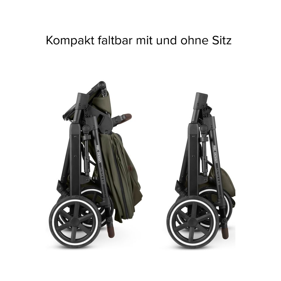 ABC-Design Salsa 4 Air - 3in1 Kinderwagen-Starter-Set - Wheat Pure Edition - inkl. Babywanne + Sportsitz + Babyschale Tulip + XXL-Zubehörpaket - NEU in Fulda