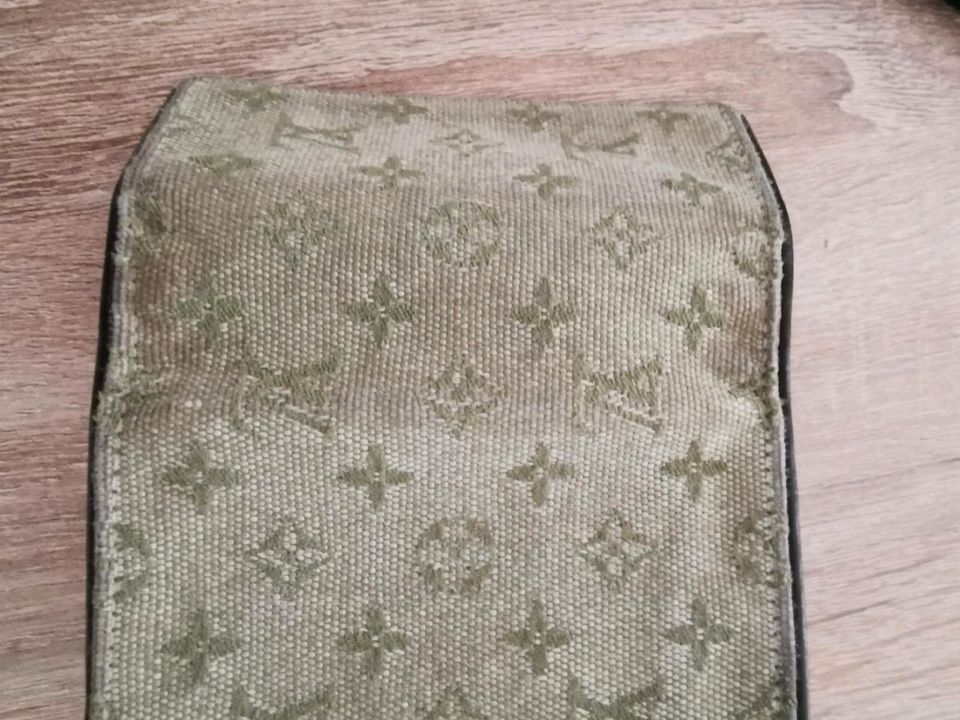 LOUIS VUITTON Geldbörse monogram Canvas, khaki-grau, Vintage in Düren