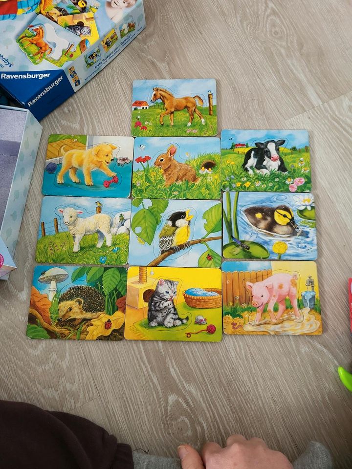 Erste Puzzlekarten Tierbabys v. Ravensburger ab 1,5 J.  -wie neu! in Bochum