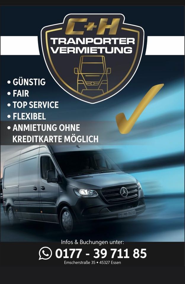 Transporter Vermietung /  Mieten vermieten C&H ✅✅✅ in Mülheim (Ruhr)