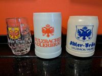 Sulzbacher Adlerbräu. 3 Bierkrüge. Stein/Glass/Kunststoff Baden-Württemberg - Korb Vorschau