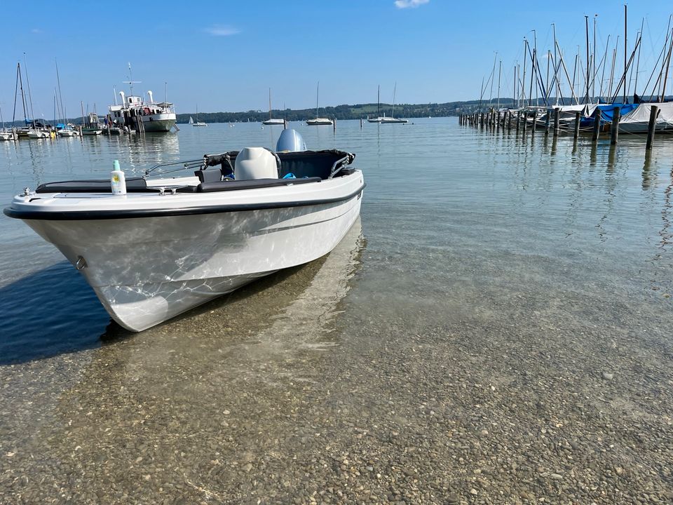 TERHI 450 SLOEP Motorboot Honda 40 Garantie Trailer Neuzustand in Schondorf am Ammersee