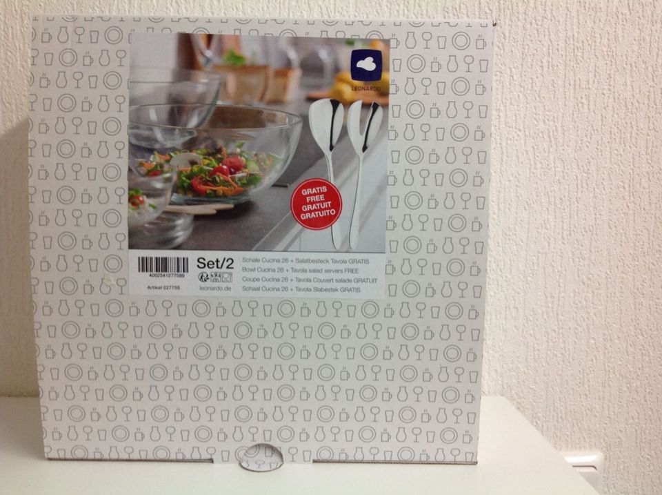 Leonardo Salat Schüssel Cucina & Salatbesteck Unbenutzt & OVP in Salzkotten