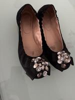 Joop Ballerina Schuhe Größe 38 schwarz Zara Leder Frankfurt am Main - Bornheim Vorschau