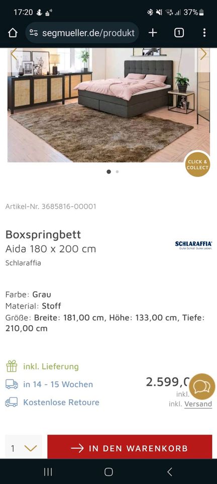 Boxspringbett von Schlaraffia in Obertshausen