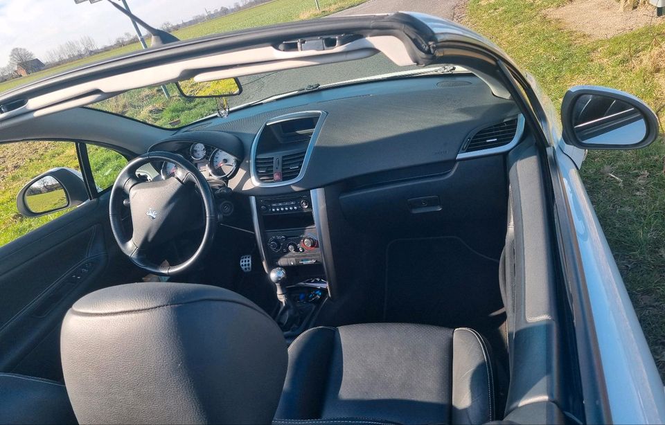 Peugeot CC 207 Cabrio top gepflegt Lederausstattung in Rhede