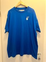 Off-White S/S T-Shirt Blau mit Aufdruck hinten "cut here" 2XL Nordrhein-Westfalen - Hilden Vorschau