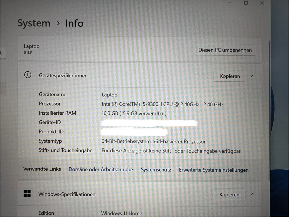 Lenovo IdeaPad L340-15IRH Gaming (i5-9300H; GTX1650) Notebook in Duisburg