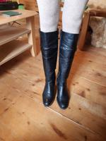 Schwarze Leder Stiefel 39 Peter Kaiser Dresden - Dresdner Heide Vorschau