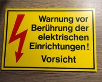 4x Schild Warnung vor Berührung elektrischen Einrichtungen Rheinland-Pfalz - Simmertal Vorschau