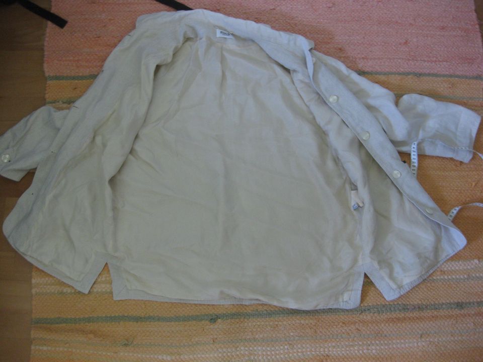 Flick Leinenjacke, beige, Gr. 38 (plus), Lagenlook, lässig in Ratzeburg