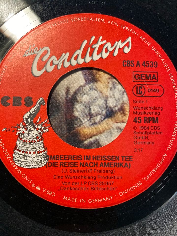 die Conditors Himbeereis im heißen Tee Single Vinyl in Landsberg (Lech)