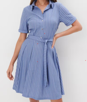 Mohito Hemdkleid Gr. 36 blau/weiß Sachsen - Bautzen Vorschau