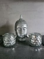 Buddha mit Teelichter silber Deko Hessen - Schöneck Vorschau