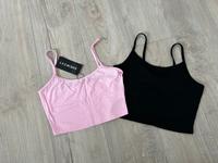 Shein cropped top Shirt rosa schwarz S neu Nordrhein-Westfalen - Stadtlohn Vorschau