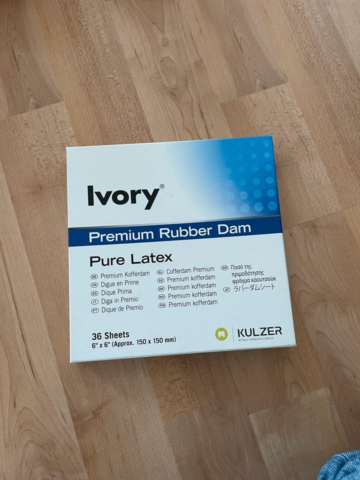 Ivory Premium Rubber Dam, Kofferdam Tücher für den Phantomkurs in Köln