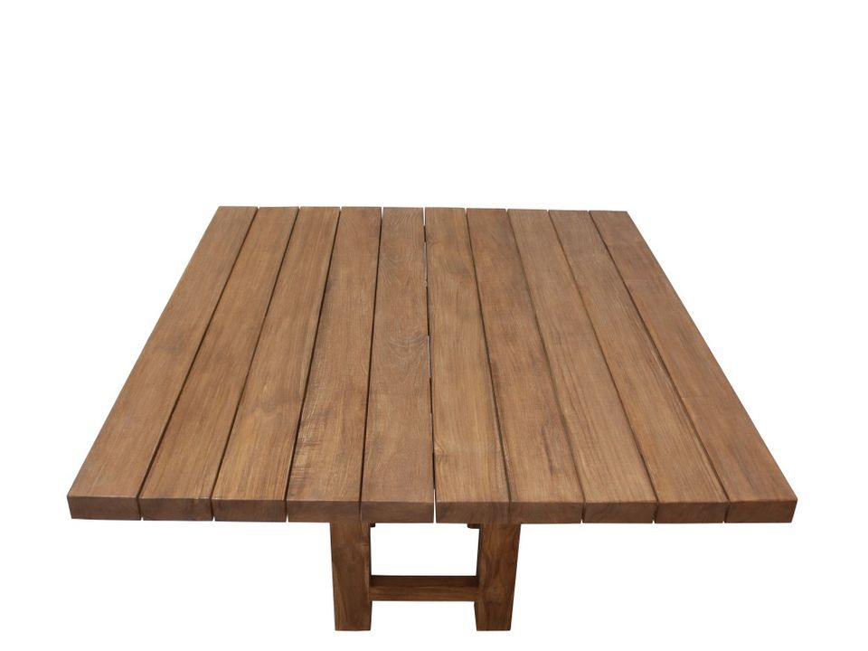 140 cm Gartentisch Teakholz mit Gestell NEU Teak Holz Massiv Gartenmöbel Garten Möbel Echtholz Tisch Outdoor Table Tuin Braun Viereckig Quadratisch Quadrat in Wermelskirchen