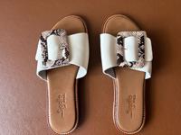 Sandalen Braun / Beige mit Leo-Schnalle Gr. 37 Duisburg - Walsum Vorschau