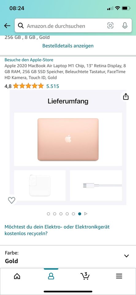 Apple MacBook Air 2020 mit M1 Chip in Baruth / Mark