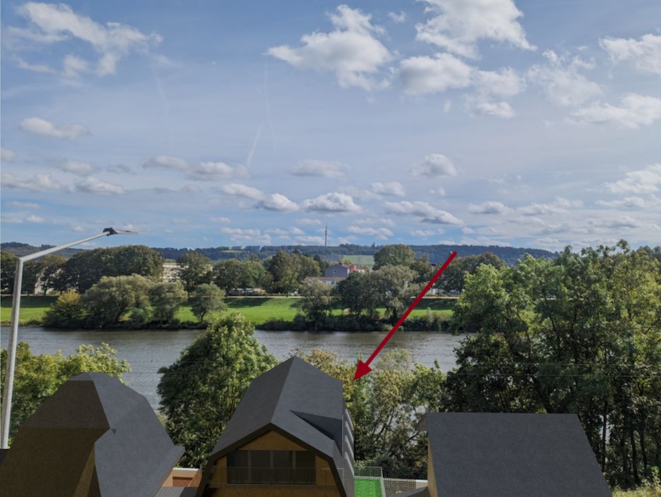 Baugrundstück - ertklassige Lage mit Moselblick und Stadtpanorama - 432m² inkl. genehmigtem Bauvorbescheid für 3-4 Familienhaus (Planung wie abgebildet) Trier Pallien in Trier