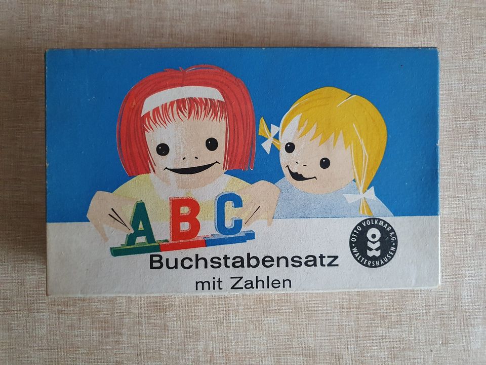 DDR, ABC Buchstabensatz mit Zahlen,Otto Volkmar KG in Berlin